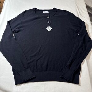 ELEVENPARIS LA‎ COLLECTION Mens Black Crew Neck Long Sleeve Sweater 2XL